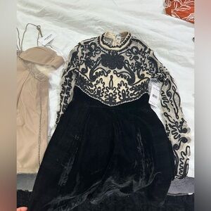 Brand New Free People Dress (beaded, velvet, mesh)